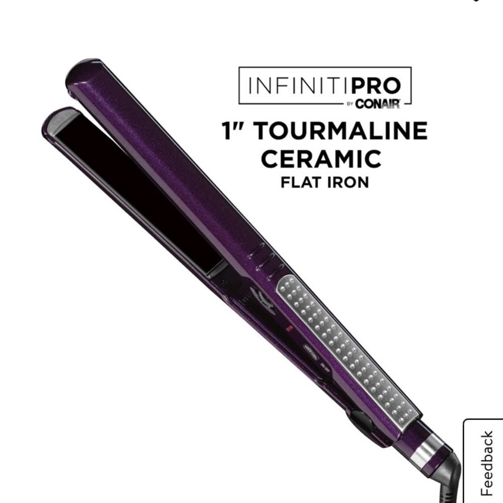 InfinitiPRO Conair 1" Tourmaline Ceramic Flat Iron